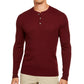 Tasso Elba Men's Cashmere Henley Shirt Wine Size Medium