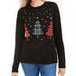 Karen Scott Women's Triple Christmas Tree Sweater Black Size Petite Small