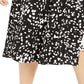 Alfani Women's Printed Midi Skirt Black Size 26W