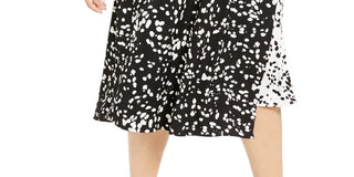 Alfani Women's Printed Midi Skirt Black Size 26W