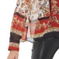 INC International Concepts Women's Scarf-Print Blouse  Red Size Medium