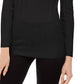 INC International Concepts Women's Off-The-Shoulder Ribbed Sweater Black Size Large