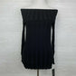 INC International Concepts Women's Off The Shoulder Ribbed Sweater Black Size XX-Large