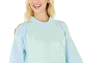 Ideology Women's Cold Shoulder Vented Top Green Size Large