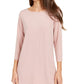 Alfani Women's 3/4 Sleeve Tunic Top Pink Size XX-Large