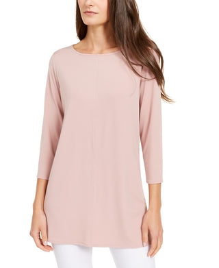 Alfani Women's 3/4 Sleeve Tunic Top Pink Size XX-Large