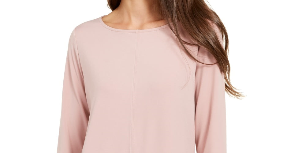 Alfani Women's 3/4 Sleeve Tunic Top Pink Size XX-Large