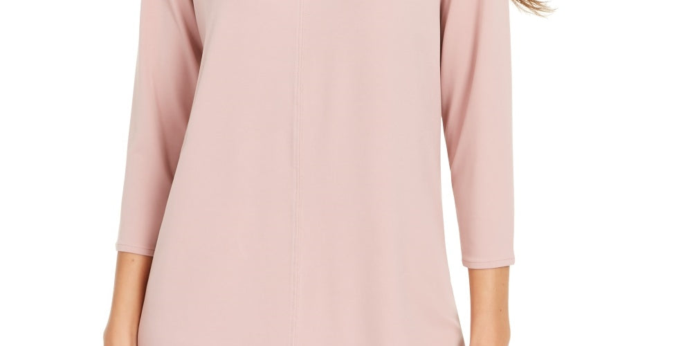 Alfani Women's 3/4 Sleeve Tunic Top Pink Size XX-Large