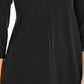 Alfani Women's Solid High Neck Tunic Top Black Size X-Small