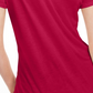 Maison Jules Women's Tie-Back Solid T-Shirt  Dark Red Size Large