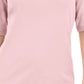 Karen Scott Women's Button-Detail V-Neck Top Pink Size Large