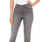 Style & Co Women's Curvy Fit Skinny Bling Pocket Jeans Charcoal Size 2