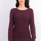 Style & Co Women's Mixed Stitch Sweater Purple Size Large