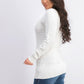 Style & Co Women's Mixed Stitch Sweater White Size X-Large