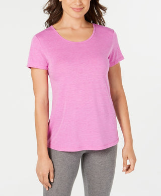 Ideology Women's Mesh Back T-Shirt Purple Size Small