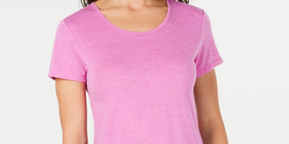 Ideology Women's Mesh Back T-Shirt Purple Size Small