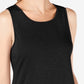 Ideology Women's Mesh Hem Tank Top Black Size Medium