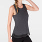 Ideology Women's Mesh-Hem Tank Top Dark Gray Size Large