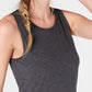Ideology Women's Mesh-Hem Tank Top Dark Gray Size Large