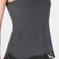 Ideology Women's Mesh-Hem Tank Top Dark Gray Size Large