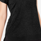 Ideology Women's Mesh Hem T-Shirt Black Size X-Small