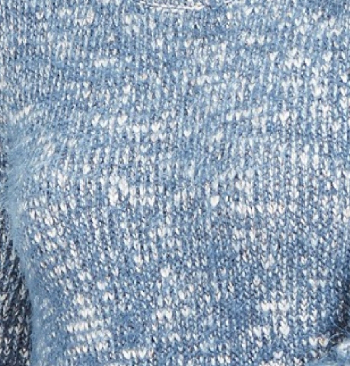 Style & Co Women's Marled Fuzzy Sweater Navy Size XX-Large