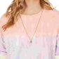 Style & Co Women's Tie-Dye Sweatshirt Pink Size Large