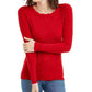 Maison Jules Women's Ribbed Sweater Red Size Small