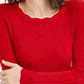Maison Jules Women's Ribbed Sweater Red Size Small
