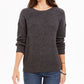 Style & Co Women's Ribbed Drop Shoulder Sweater Black Size X-Large