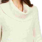 Style & Company Women's Embellished Heather Long Sleeve Cowl Neck T-Shirt Sweater Beige Size Small