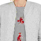 Charter Club Women's Textured Knit Bomber Jacket  Gray Size Large