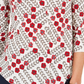 Charter Club Women's Printed V-Neck Top White Size Medium
