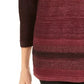 JM Collection Women's Metallic-Stitched Drop-Shoulder Sweater Black Size X-Small