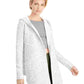 Ideology Womens Marled Open Front Sweatercoat White Size X-Small