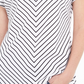 Karen Scott Women's Mitered Stripe Top White Size Small