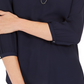 JM Collection Women's Split Neck Tunic Blue Size Small