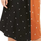 Alfani Women's Printed Midi Pleated Skirt Brown Size 4