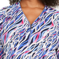 JM Collection Women's Zip Neck Printed Tunic Orange Size 3X