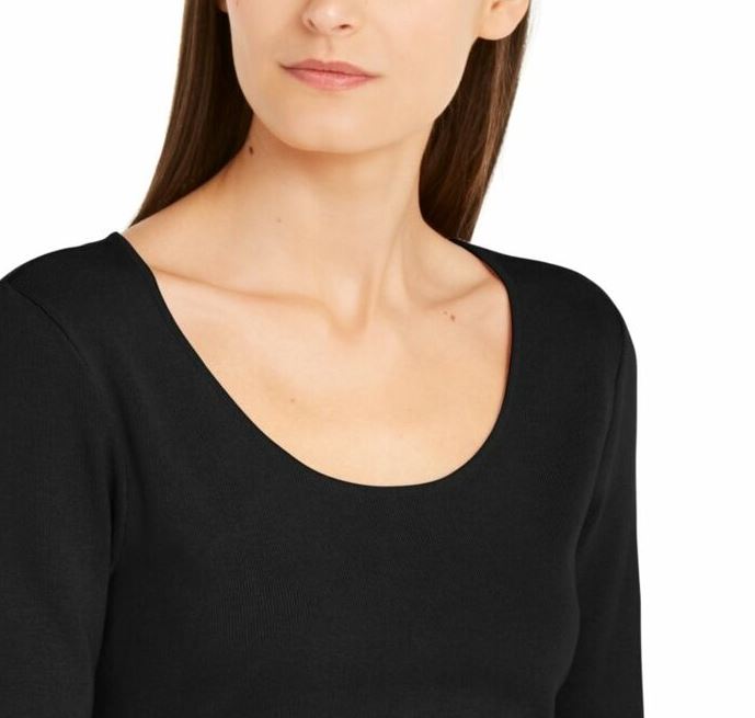 Alfani Women's Handkerchief Hem Sweater Black Size Small