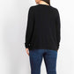 Alfani Women's Hardware Seamed Pullover Sweater  Black Size Petite Small