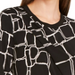 Alfani Women's Printed Pleat-Front Top Black Size X-Small