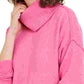 Bar III Women's Long Sleeve Turtle Neck T-Shirt Sweater Pink Size XX-Large