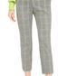 Bar III Women's Becca Tilley x Plaid Tapered Pants Grey Size 12