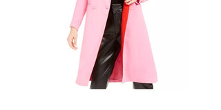Bar III Women's Becca Tilley x Double-Breasted Duster Jacket Pink Size Small