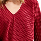 Alfani Women's Ribbed Velvet Top Wine Size Petite Small