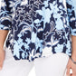 JM Collection Women's Printed T-Shirt Blue Size Medium