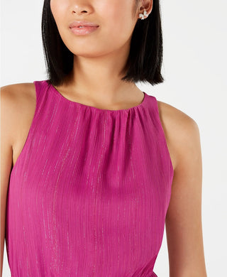 Maison Jules Women's Purple Sleeveless Halter Mini Party Dress Purple Size Small