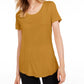 Maison Jules Women's Scoop Neck T-Shirt Pink Size Medium