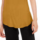 Maison Jules Women's Scoop Neck T-Shirt Yellow Size Medium